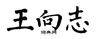 翁闿运王向志楷书个性签名怎么写