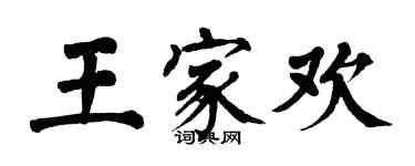 翁闿运王家欢楷书个性签名怎么写