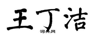 翁闿运王丁洁楷书个性签名怎么写