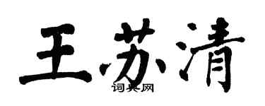 翁闿运王苏清楷书个性签名怎么写