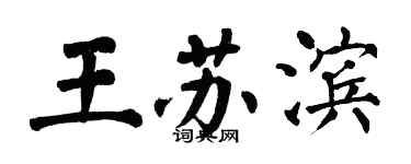 翁闿运王苏滨楷书个性签名怎么写