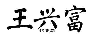 翁闿运王兴富楷书个性签名怎么写