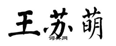 翁闿运王苏萌楷书个性签名怎么写