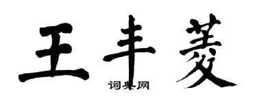 翁闿运王丰菱楷书个性签名怎么写