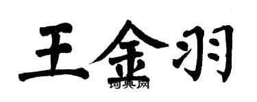 翁闿运王金羽楷书个性签名怎么写