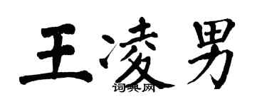 翁闿运王凌男楷书个性签名怎么写