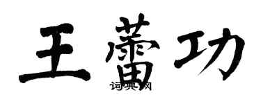 翁闿运王蕾功楷书个性签名怎么写