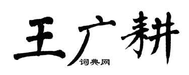 翁闿运王广耕楷书个性签名怎么写
