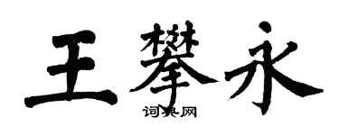 翁闿运王攀永楷书个性签名怎么写