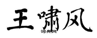 翁闿运王啸风楷书个性签名怎么写