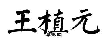 翁闿运王植元楷书个性签名怎么写