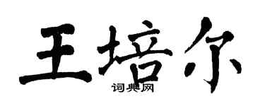 翁闿运王培尔楷书个性签名怎么写