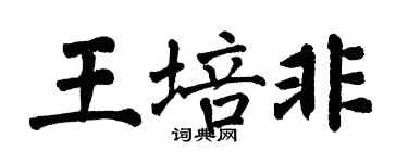 翁闿运王培非楷书个性签名怎么写