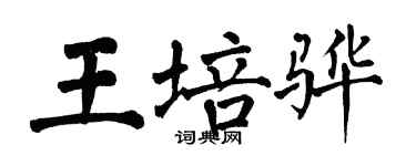 翁闿运王培骅楷书个性签名怎么写