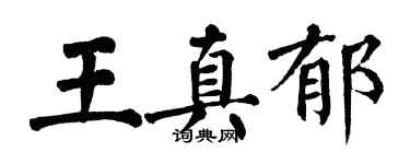 翁闿运王真郁楷书个性签名怎么写