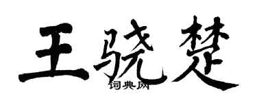 翁闿运王骁楚楷书个性签名怎么写