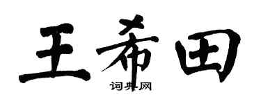 翁闿运王希田楷书个性签名怎么写