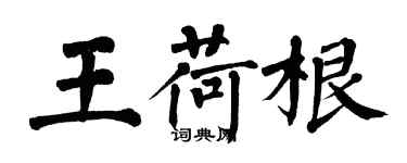 翁闿运王荷根楷书个性签名怎么写