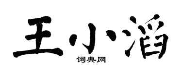翁闿运王小滔楷书个性签名怎么写