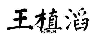 翁闿运王植滔楷书个性签名怎么写
