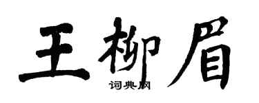 翁闿运王柳眉楷书个性签名怎么写