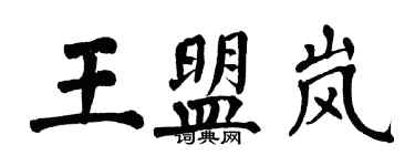 翁闿运王盟岚楷书个性签名怎么写