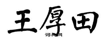 翁闿运王厚田楷书个性签名怎么写