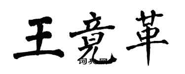 翁闿运王竟革楷书个性签名怎么写