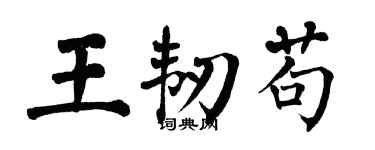 翁闿运王韧苟楷书个性签名怎么写
