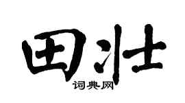 翁闿运田壮楷书个性签名怎么写