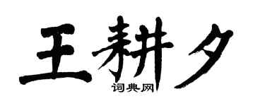 翁闿运王耕夕楷书个性签名怎么写
