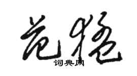骆恒光范猛草书个性签名怎么写
