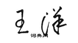 骆恒光王洋草书个性签名怎么写
