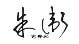 骆恒光朱卫草书个性签名怎么写