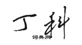 骆恒光丁科草书个性签名怎么写