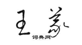 骆恒光王义草书个性签名怎么写