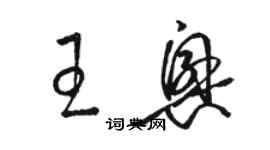 骆恒光王兴草书个性签名怎么写