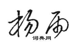 骆恒光杨雨草书个性签名怎么写