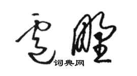 骆恒光卢野草书个性签名怎么写