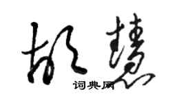 骆恒光胡慧草书个性签名怎么写