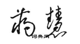 骆恒光蒋慧草书个性签名怎么写