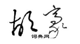 骆恒光胡豪草书个性签名怎么写