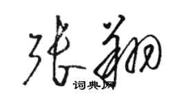 骆恒光张翔草书个性签名怎么写