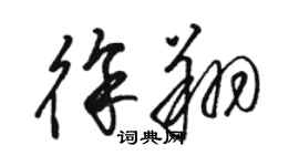 骆恒光徐翔草书个性签名怎么写