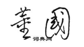 骆恒光董国草书个性签名怎么写