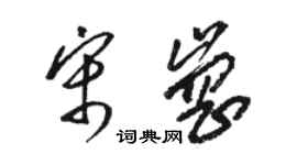 骆恒光宋岗草书个性签名怎么写