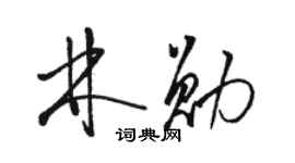 骆恒光林勋草书个性签名怎么写