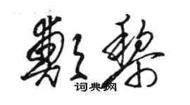 骆恒光郑黎草书个性签名怎么写