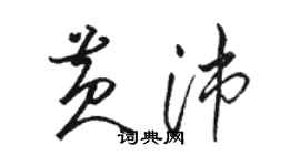 骆恒光黄沛草书个性签名怎么写