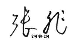骆恒光张非草书个性签名怎么写